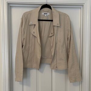 DKNY Women's Cream Linen Jacket